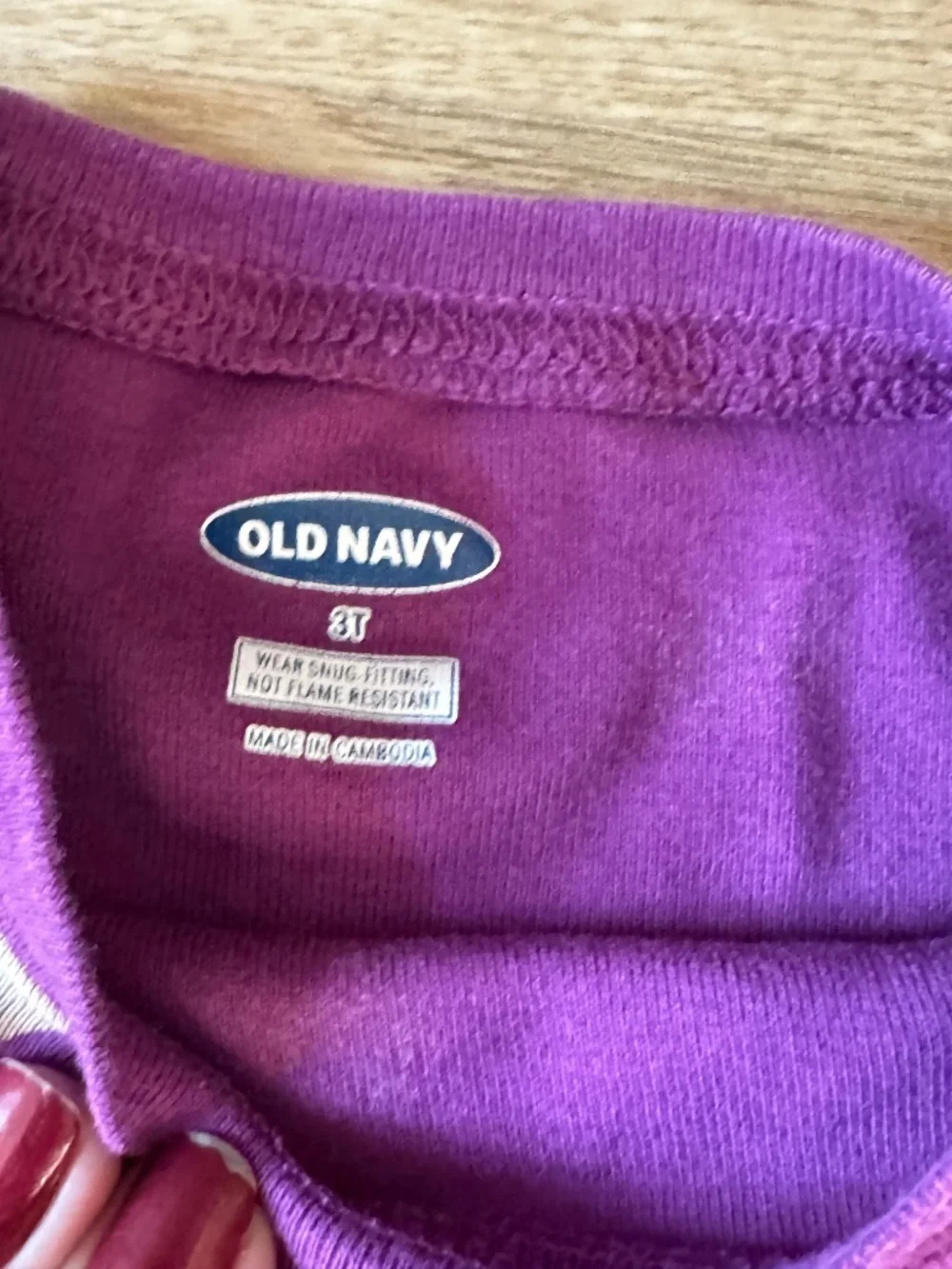 Old Navy Purple Rainbow Heart Pajama Set Girls Size 3T 2 Piece Cotton Sleepwear